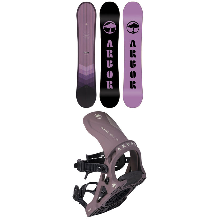 Arbor Ethos Snowboard + Acacia Snowboard Bindings - Women's 2024