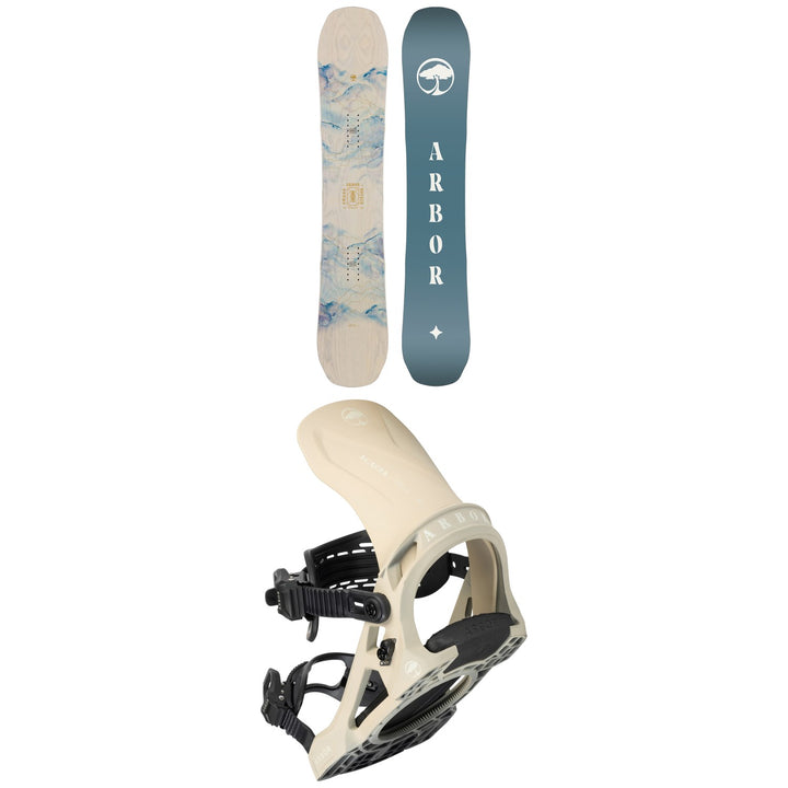 Arbor Swoon Rocker Snowboard + Acacia Snowboard Bindings - Women's 2024