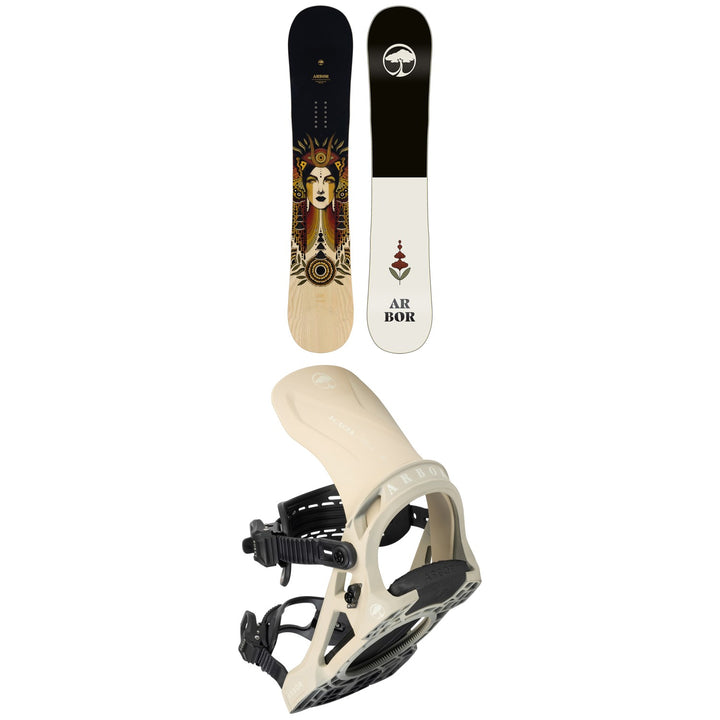 Arbor Cadence Rocker Snowboard + Acacia Snowboard Bindings - Women's 2024