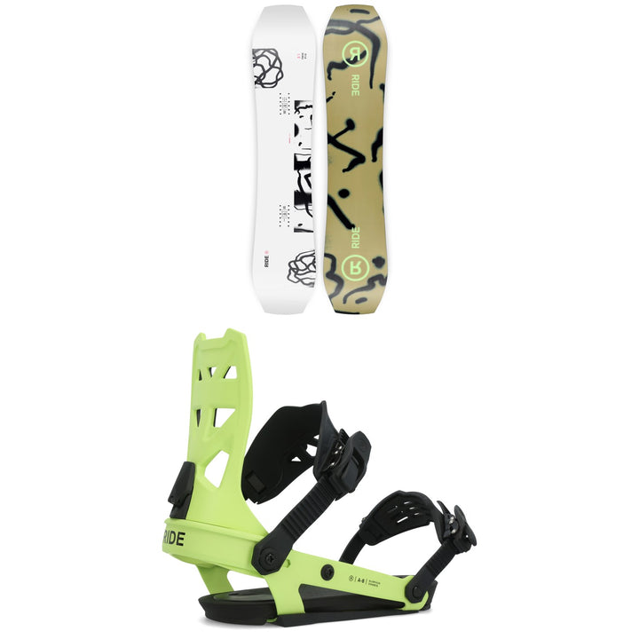 Ride Twinpig Snowboard + A-8 Snowboard Bindings 2024