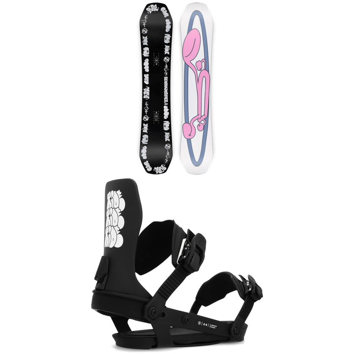 Ride Benchwarmer Snowboard + A-6 Snowboard Bindings 2024