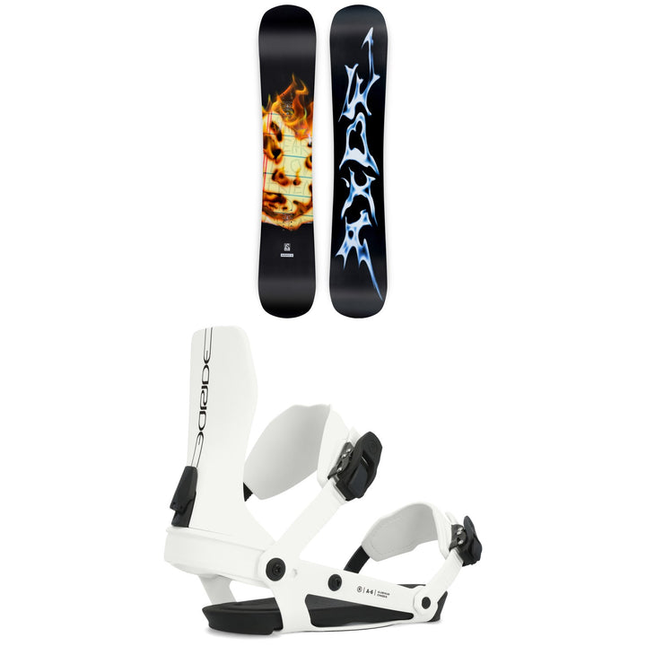 Ride Burnout Snowboard + A-6 Snowboard Bindings 2024