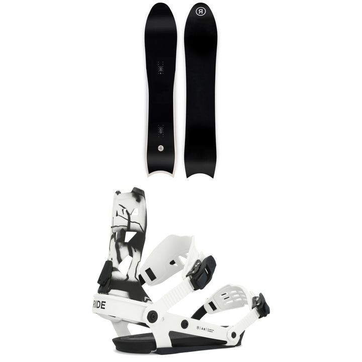Ride Peace Seeker Snowboard + A-8 Snowboard Bindings 2024