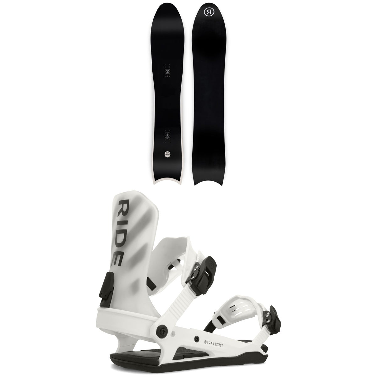 Ride Peace Seeker Snowboard + C-8 Snowboard Bindings 2024