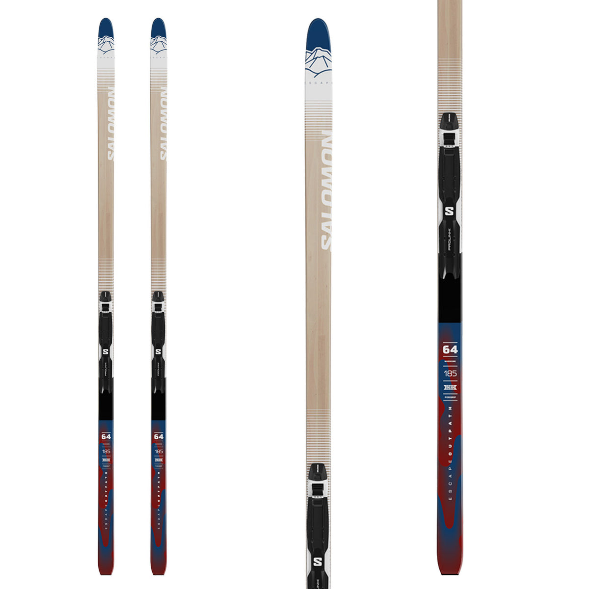 Salomon Escape Outpath 64 Cross Country Skis + Prolink Auto Bindings 2024