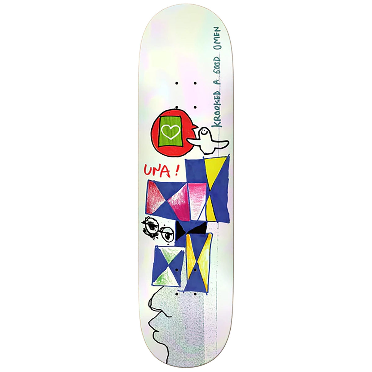 Krooked Una Omen 8.06 Skateboard Deck