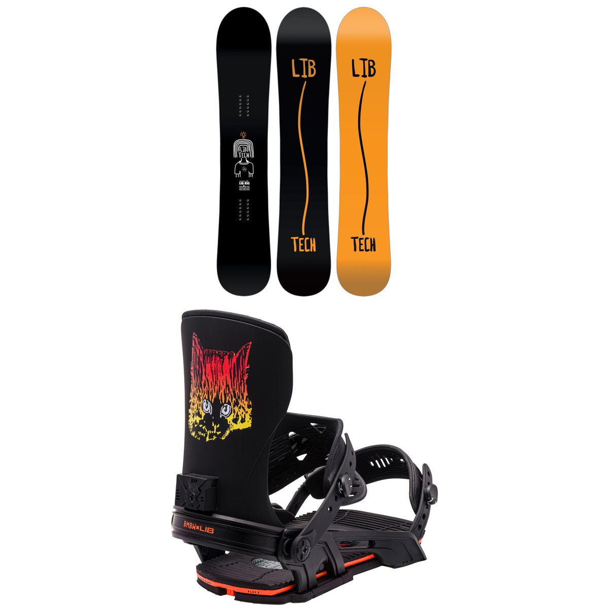 Lib Tech Lib Rig Snowboard + Bent Metal Transfer Snowboard Bindings 2024