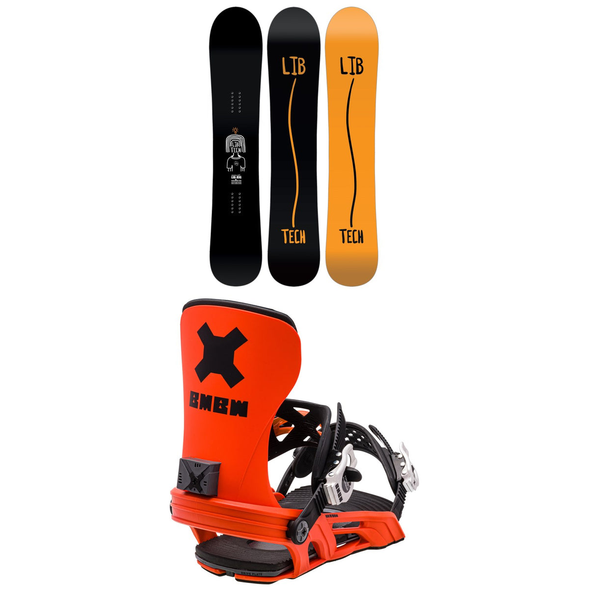 Lib Tech Lib Rig Snowboard + Bent Metal Axtion Snowboard Bindings 2024