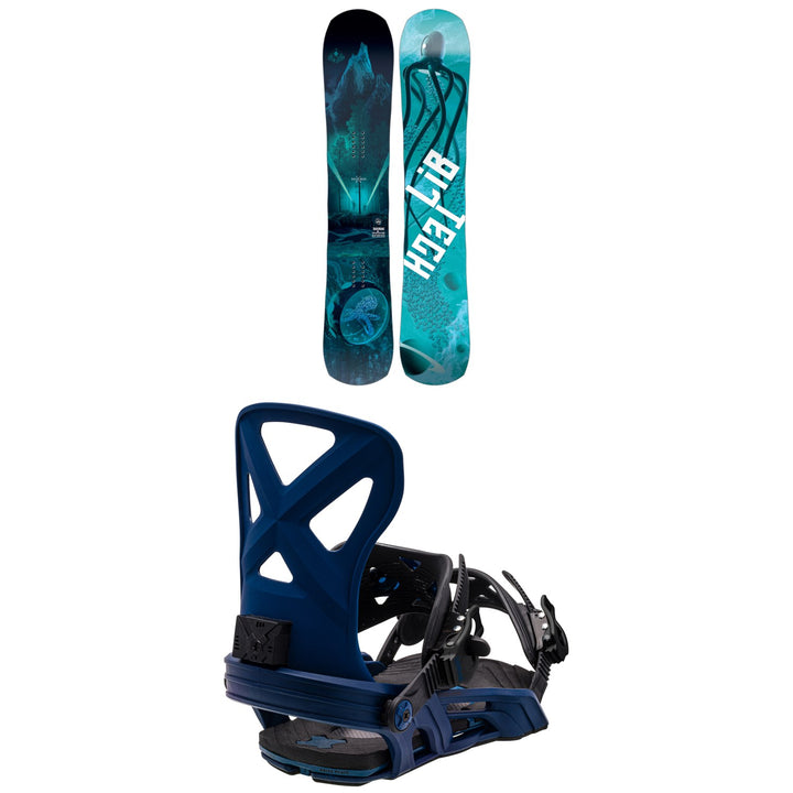 Lib Tech Rasman C2X Snowboard + Bent Metal Cor-Pro Snowboard Bindings 2024