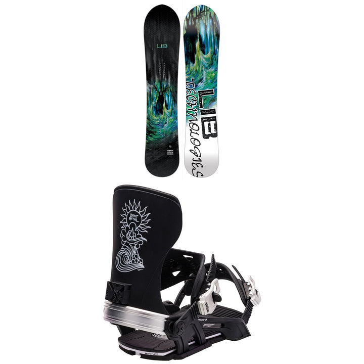 Lib Tech Stump Ape C2X Snowboard + Bent Metal Transfer Snowboard Bindings 2024