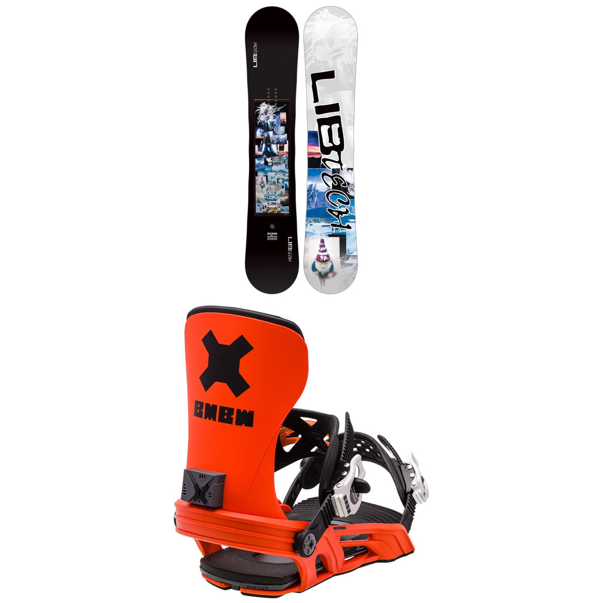 Lib Tech Skate Banana BTX Snowboard + Bent Metal Axtion Snowboard Bindings 2024