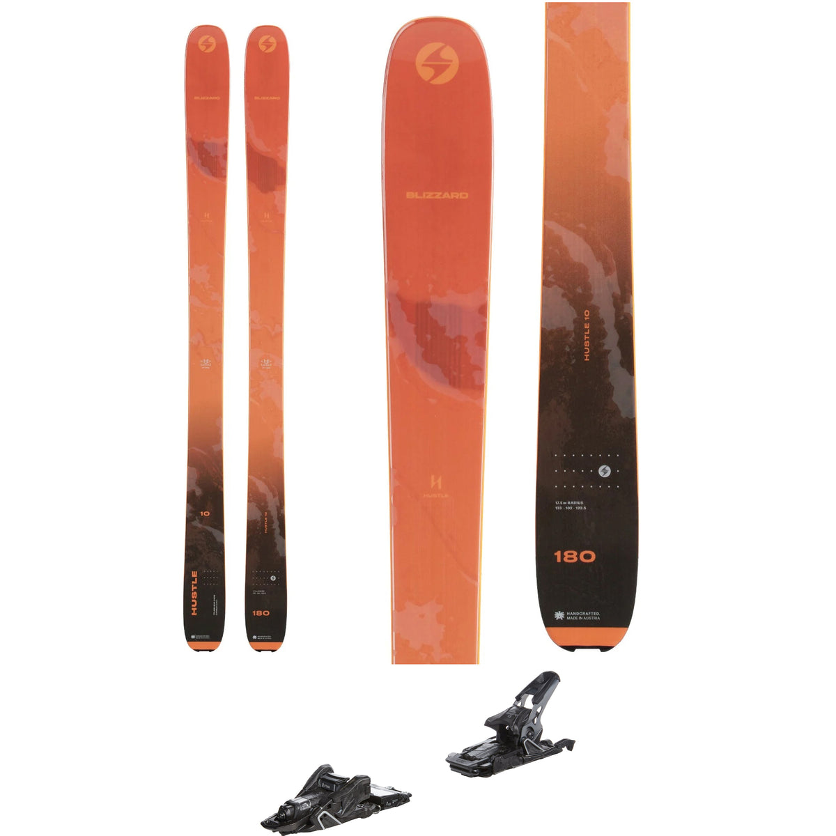 Blizzard Hustle 10 Skis + Salomon S/Lab Shift MNC 13 Alpine Touring Ski Bindings 2024