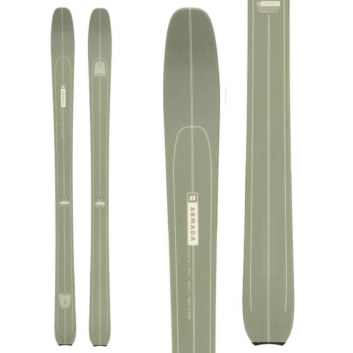 Armada Locator 96 Skis + Salomon MTN Pure Alpine Touring Ski Bindings 2024