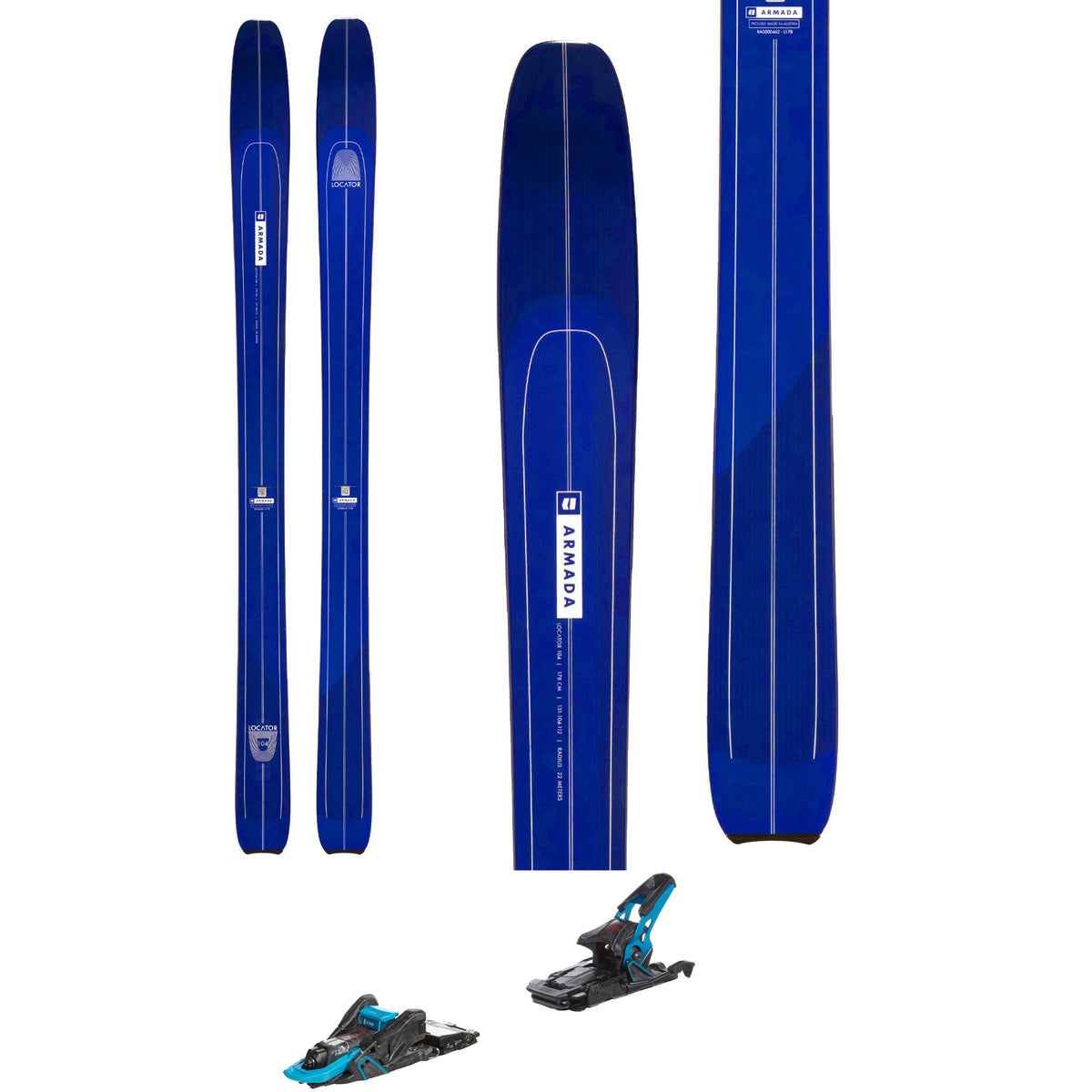 Armada Locator 104 Skis + Salomon S/Lab Shift MNC 13 Alpine Touring Ski Bindings