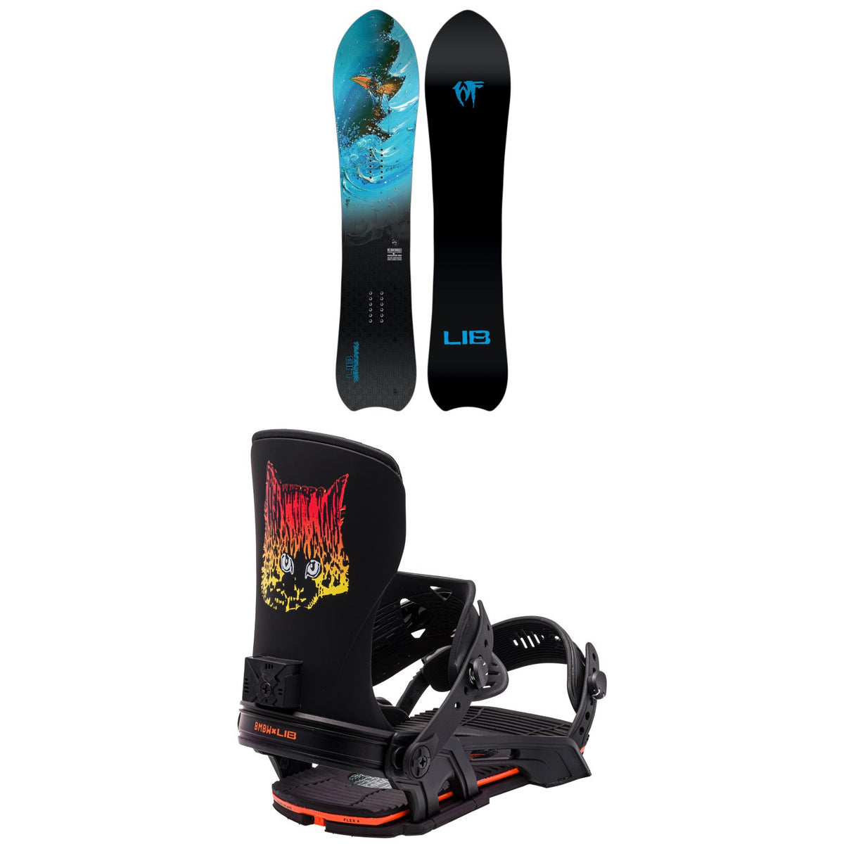 Lib Tech MC Wayfinder II C2 Snowboard + Bent Metal Transfer Snowboard Bindings 2024
