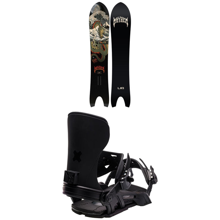 Lib Tech Lost Retro Ripper C3 Snowboard + Bent Metal Transfer Snowboard Bindings 2024