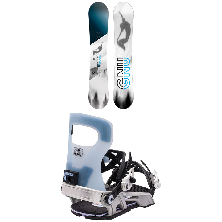 GNU GWO BTX Snowboard + Bent Metal Logic Snowboard Bindings 2024