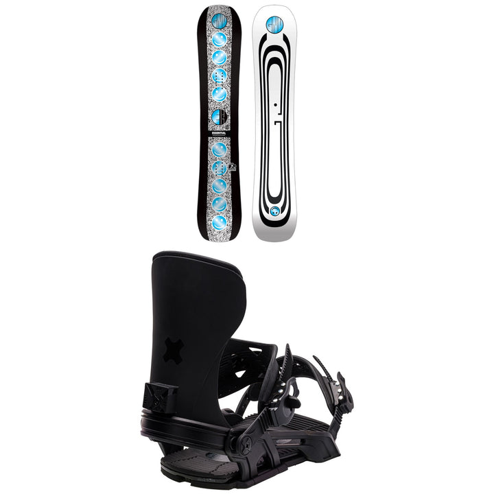 GNU Essential Service C2 Snowboard + Bent Metal Transfer Snowboard Bindings 2024