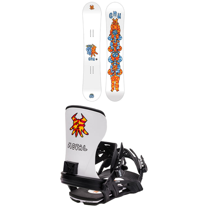 GNU FB Head Space C3 Snowboard + Bent Metal Axtion Snowboard Bindings 2024