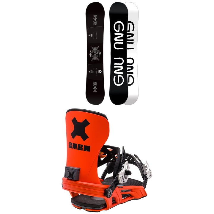 GNU Riders Choice Asym C2X Snowboard + Bent Metal Axtion Snowboard Bindings 2024