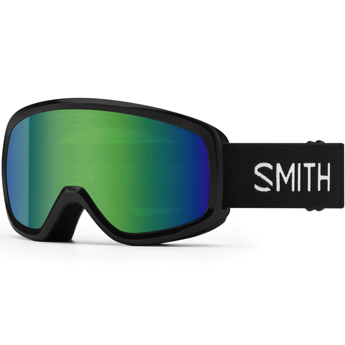 Smith Snowday Goggles - Kids' Black/Green Sol-X Mirror
