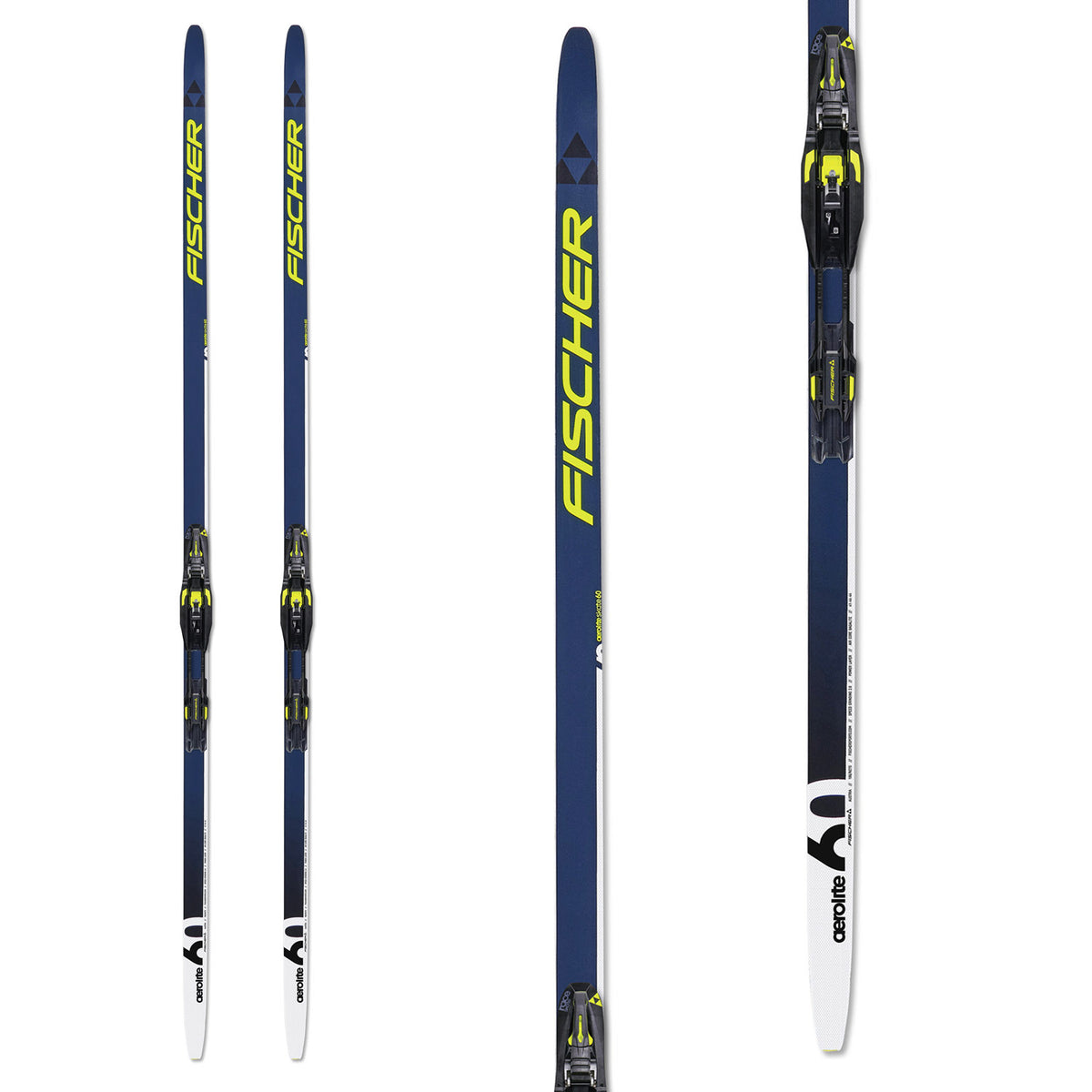 Fischer Aerolite Skate 60 Cross Country Skis + Control Step-In IFP Bindings 2024