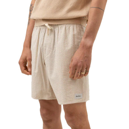 Rhythm Seersucker Stripe Jam Shorts - Men's Natural