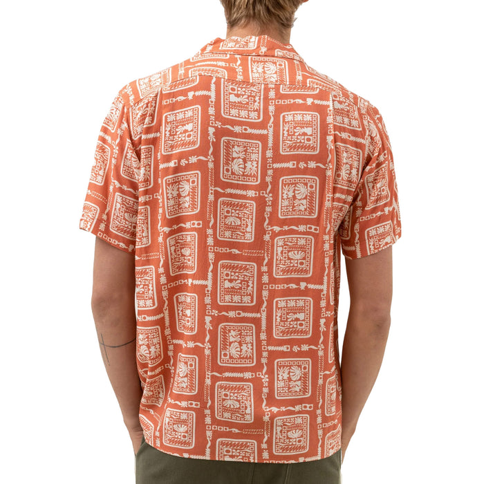 Rhythm Stamp Short-Sleeve Shirt - Men's Spice
