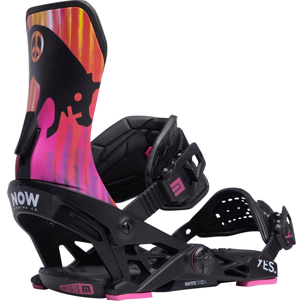 Now Yes. Collab Snowboard Bindings 2024 Black/Pink