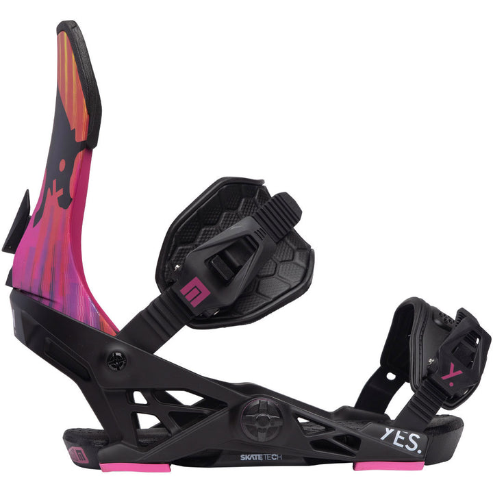 Now Yes. Collab Snowboard Bindings 2024 Black/Pink