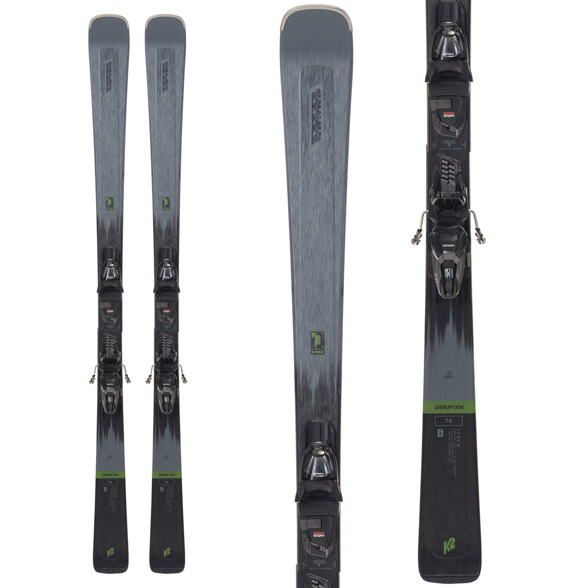 K2 Disruption 76 Skis + Quikclik 10 Bindings 2024