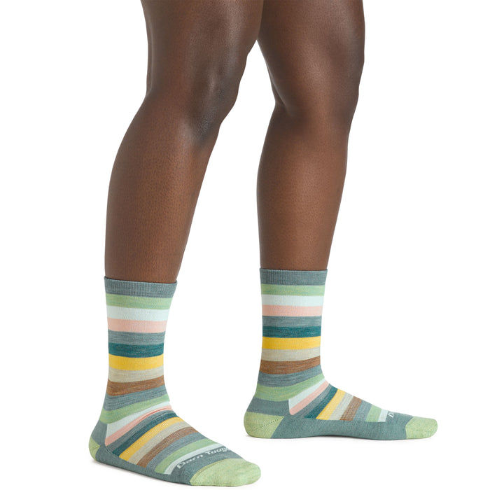 Darn Tough Mystic Stripe Lightweight Cushion Crew Socks - Women's Seafoam