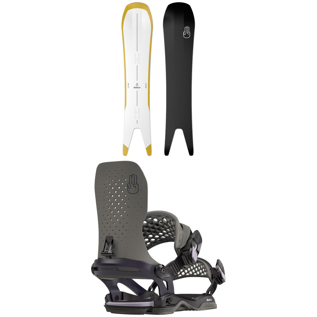 Bataleon Surfer Snowboard + Astro Asymwrap Snowboard Bindings 2024