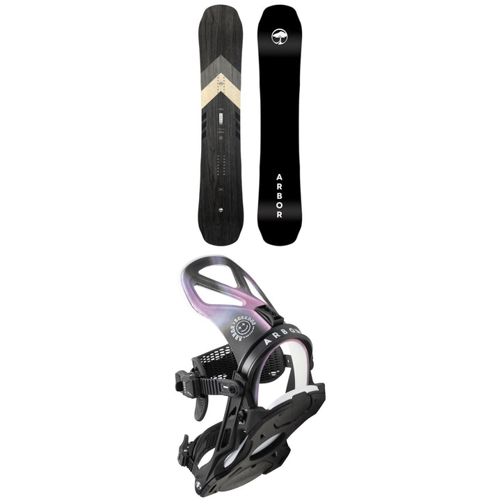 Arbor Coda Camber Snowboard + Hemlock Snowboard Bindings 2023