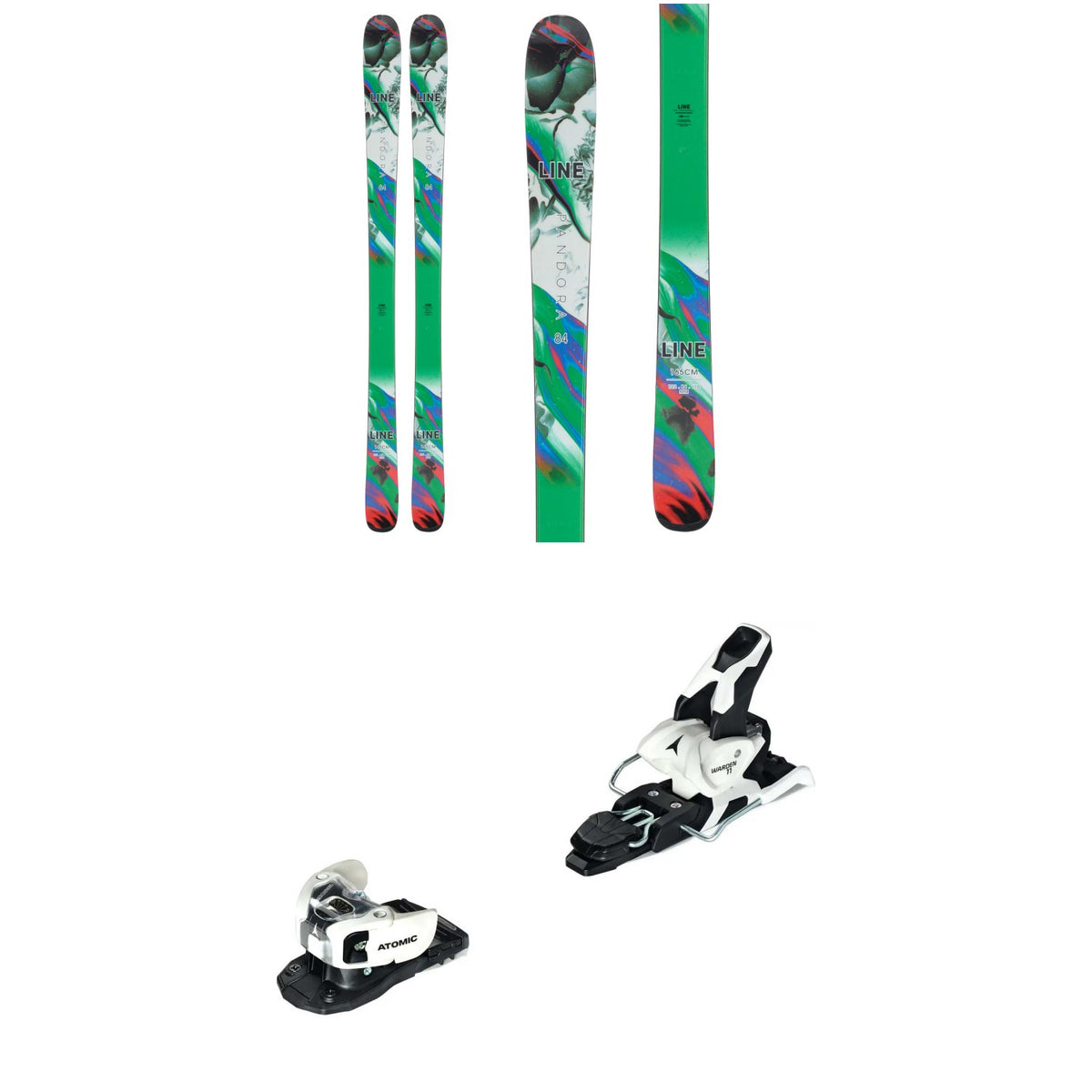 Line Skis Pandora 84 Skis - Women's + Atomic Warden MNC 11 Ski Bindings 2024