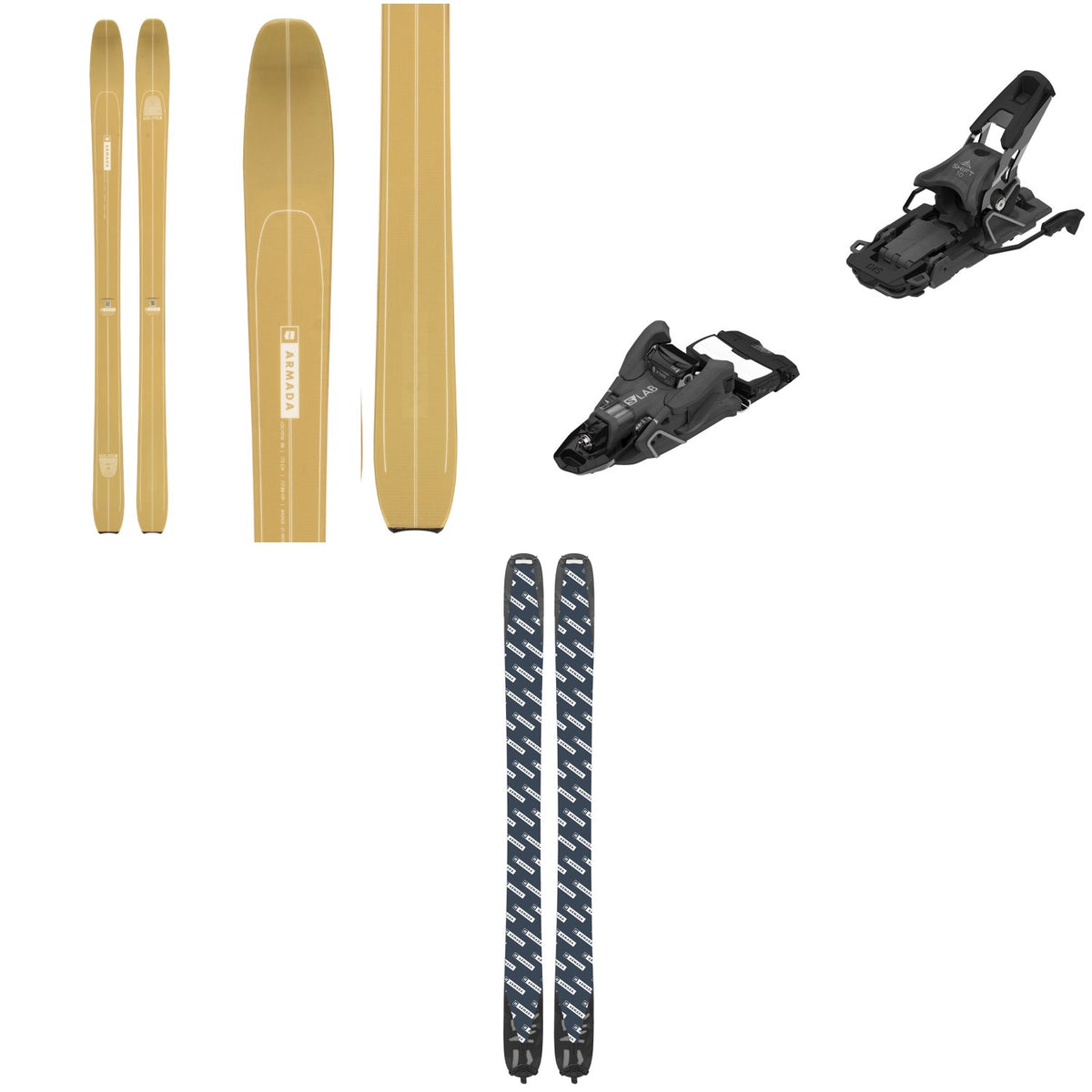 Armada Locator 88 Skis + Salomon S/Lab Shift MNC 10 Alpine Touring Ski Bindings + Armada Locator 88 Climbing Skins 2024