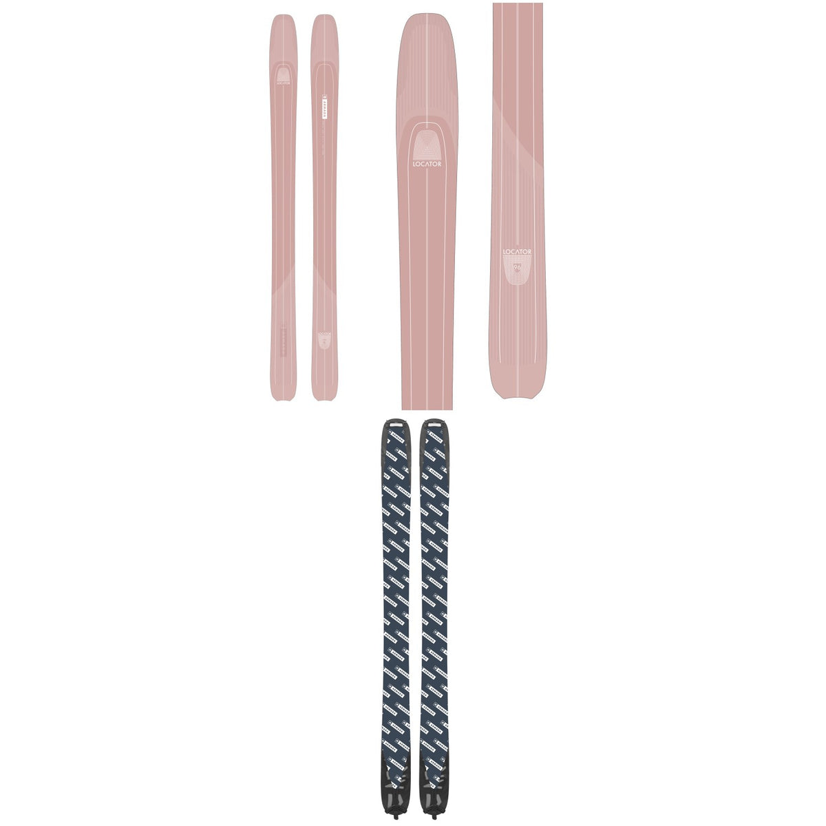 Armada Locator 96 Skis + Armada Locator 96 Climbing Skins 2024