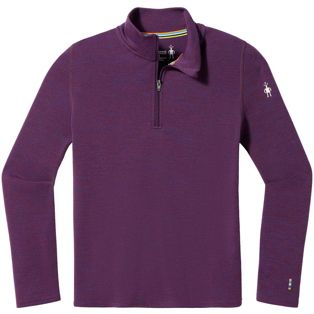 Smartwool Classic Thermal Merino Base Layer 1/4 Zip Top - Kids' Purple Iris Heather