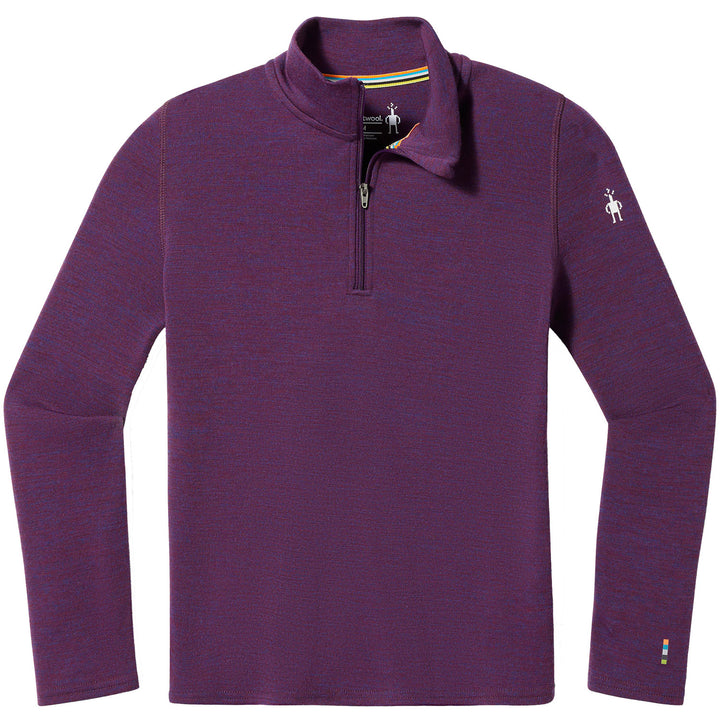 Smartwool Classic Thermal Merino Base Layer 1/4 Zip Top - Kids' Purple Iris Heather