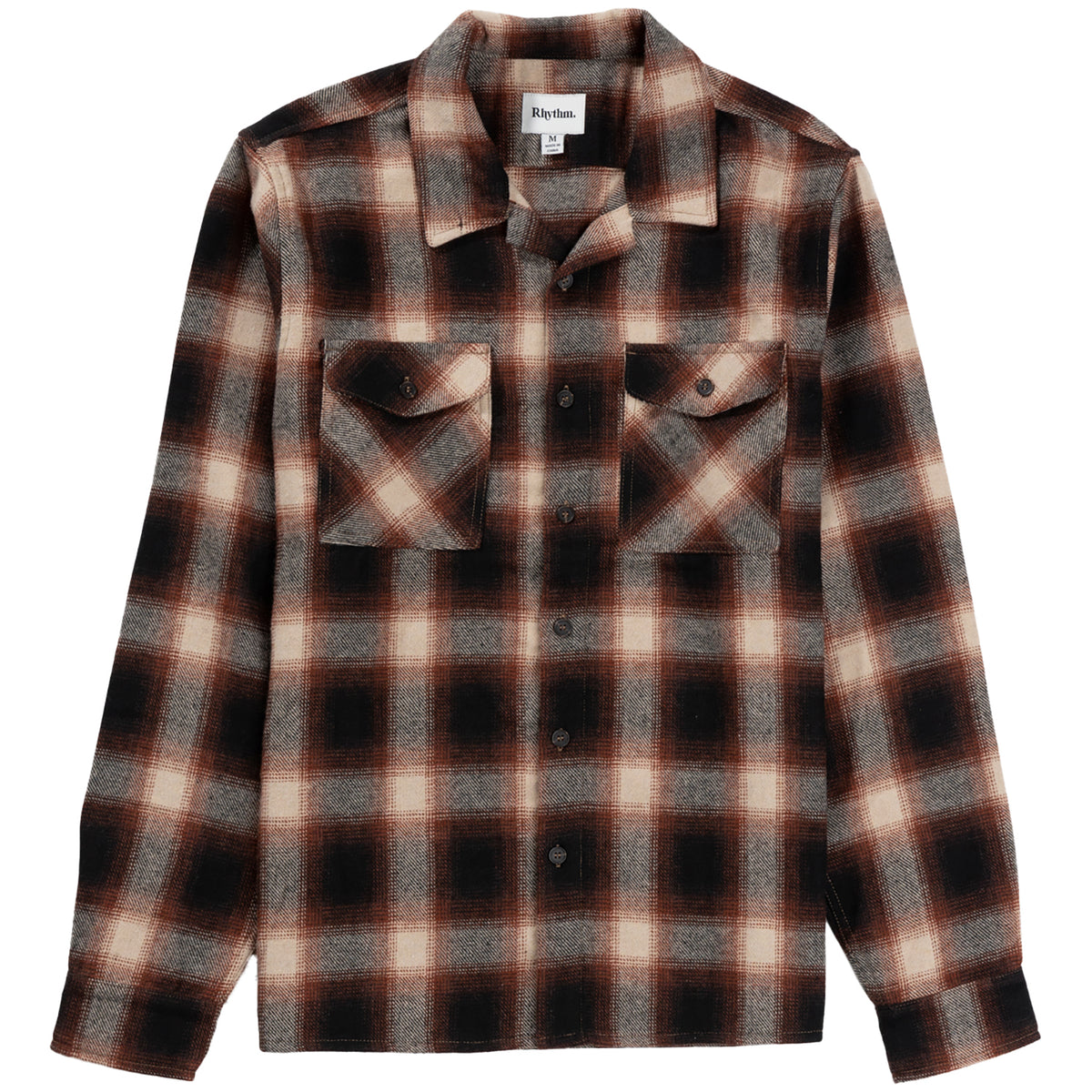 Rhythm Plaid Long Sleeve Flannel - Men's Rust