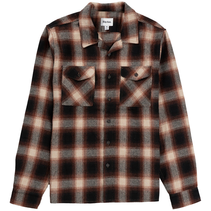 Rhythm Plaid Long Sleeve Flannel - Men's Rust