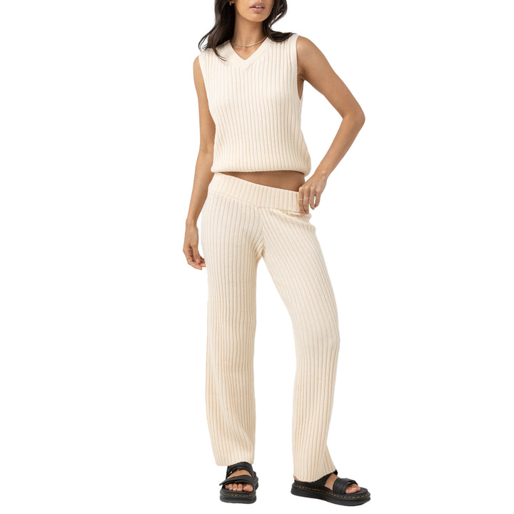 Rhythm Shell Beach Sweater Vest - Women's Oatmeal