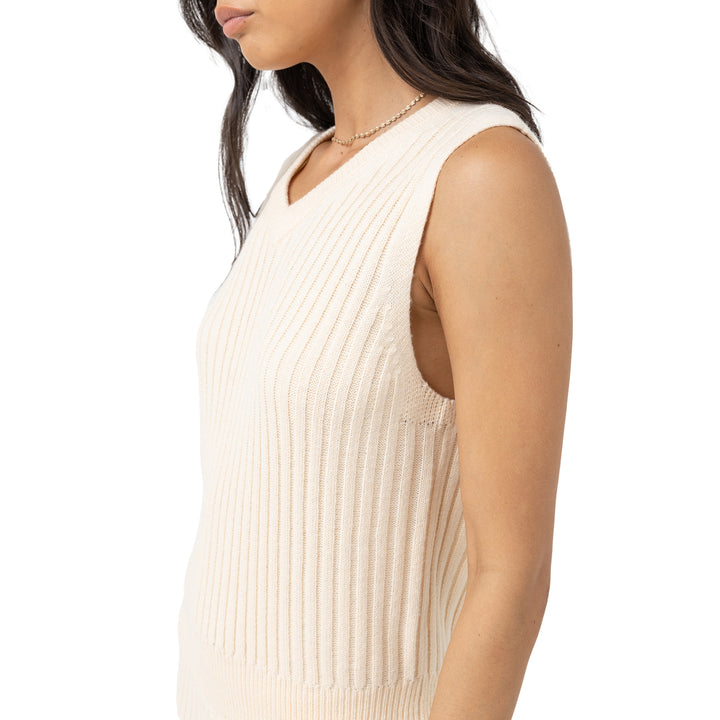 Rhythm Shell Beach Sweater Vest - Women's Oatmeal