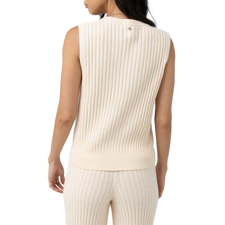 Rhythm Shell Beach Sweater Vest - Women's Oatmeal