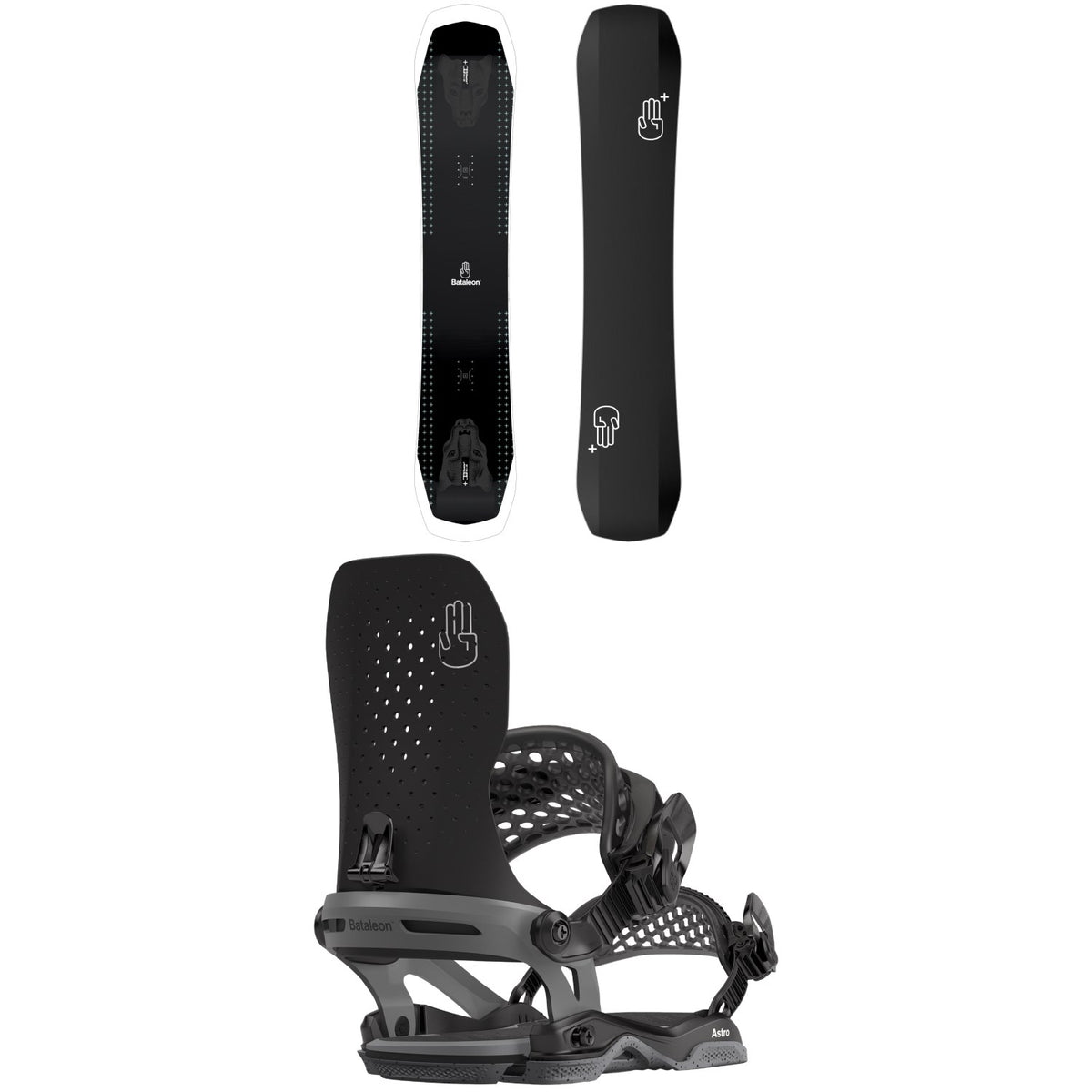Bataleon Disaster + Snowboard + Astro Asymwrap Snowboard Bindings 2024