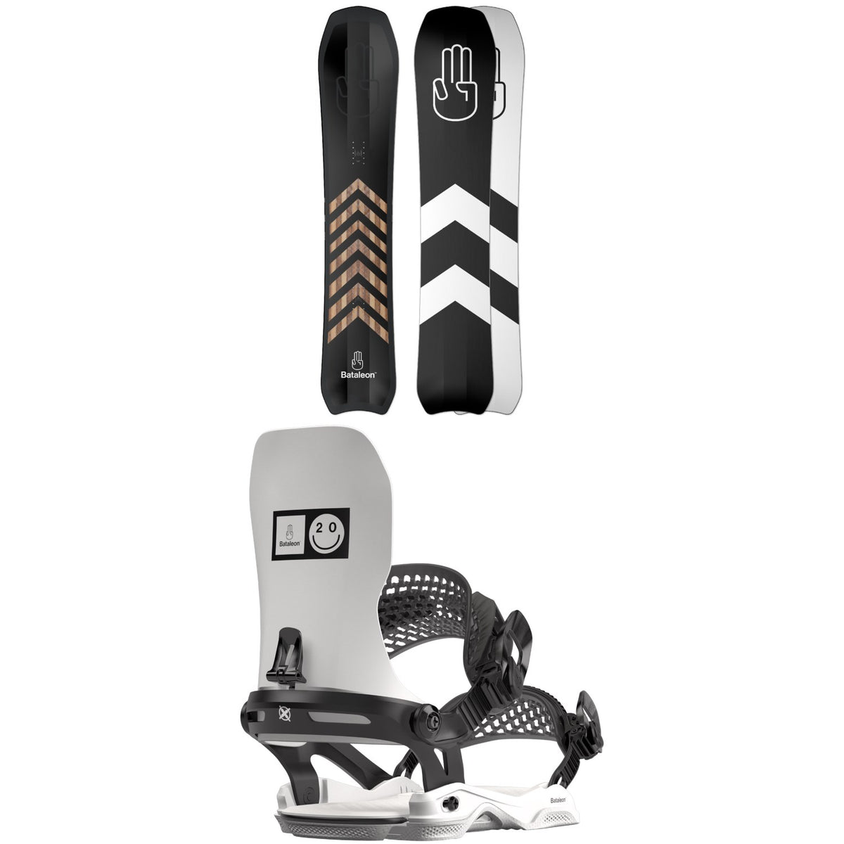 Bataleon Camel Two Snowboard + 20Y Asymwrap Snowboard Bindings 2024