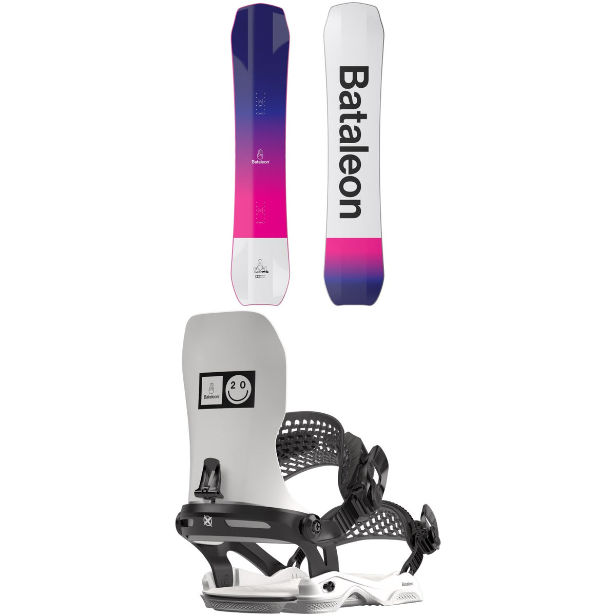 Bataleon Whatever Snowboard + 20Y Asymwrap Snowboard Bindings 2024