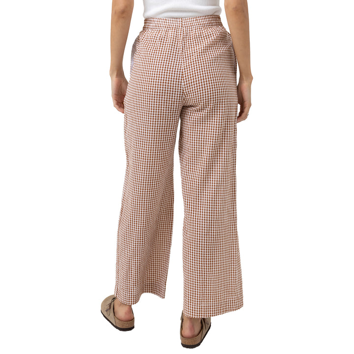 Rhythm Lola Check Wide Leg Pants - Women's Clay