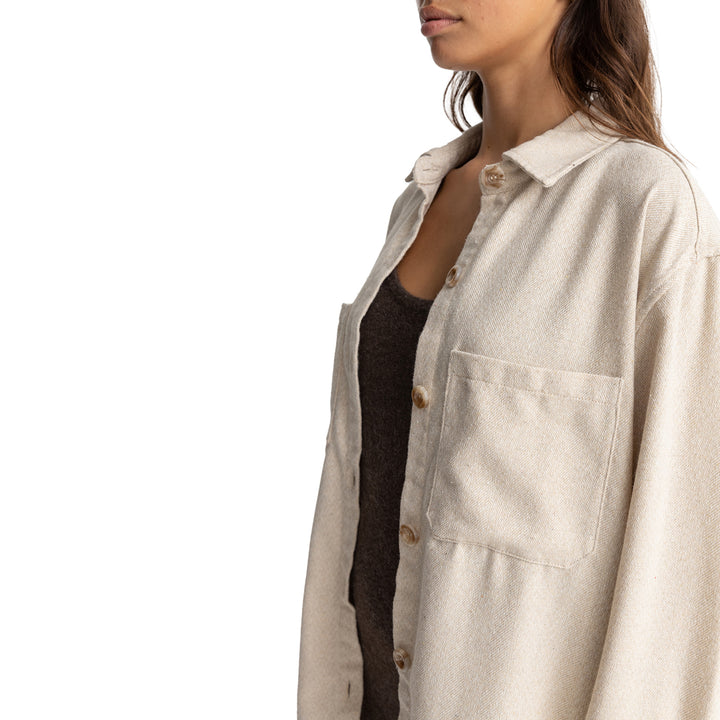 Rhythm Oyster Shacket - Women's Cream