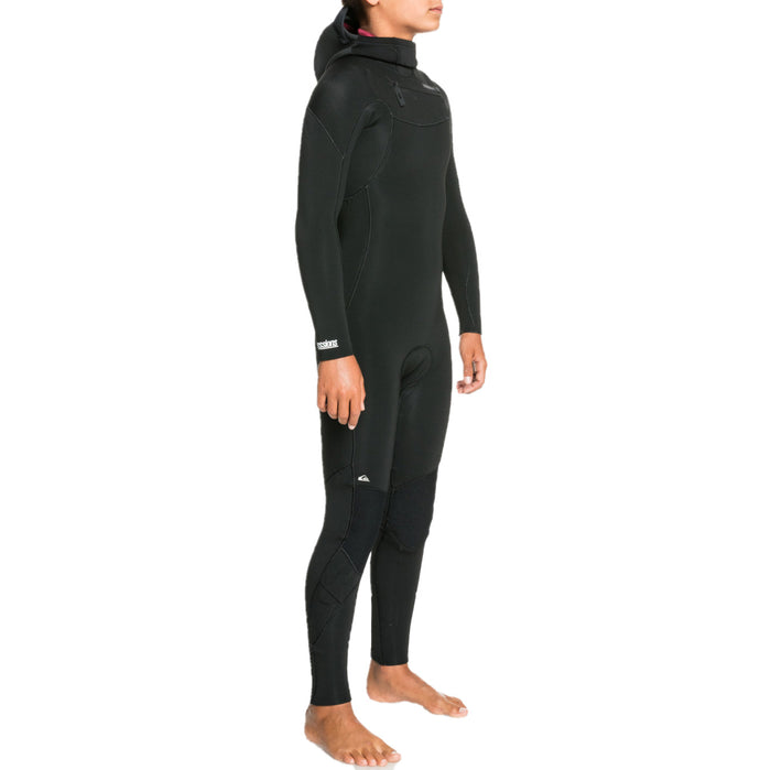 Quiksilver 4/3 Everyday Sessions Chest Zip Hooded Wetsuit - Boys' Black